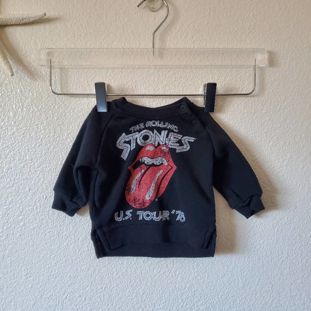 The Rolling Stones Long Sleeve Band Tee Size 0-3 months kids Black
